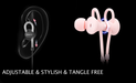 NeoFlow Color feature 1: MAgnetic design & rabbit ear. Ajustable, stylish & tangle free.