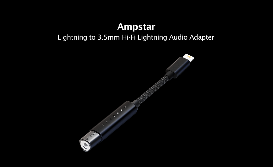 Ampstar: Apple-certified HiFi lightning to 3.5 mm headphone jack adapter.
